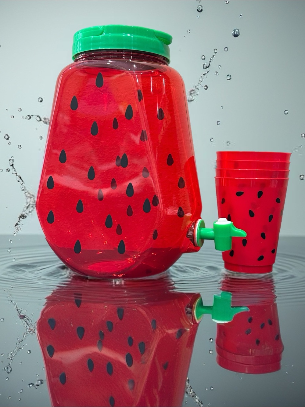 🍉 Drink Dispenser W/Matching Cups